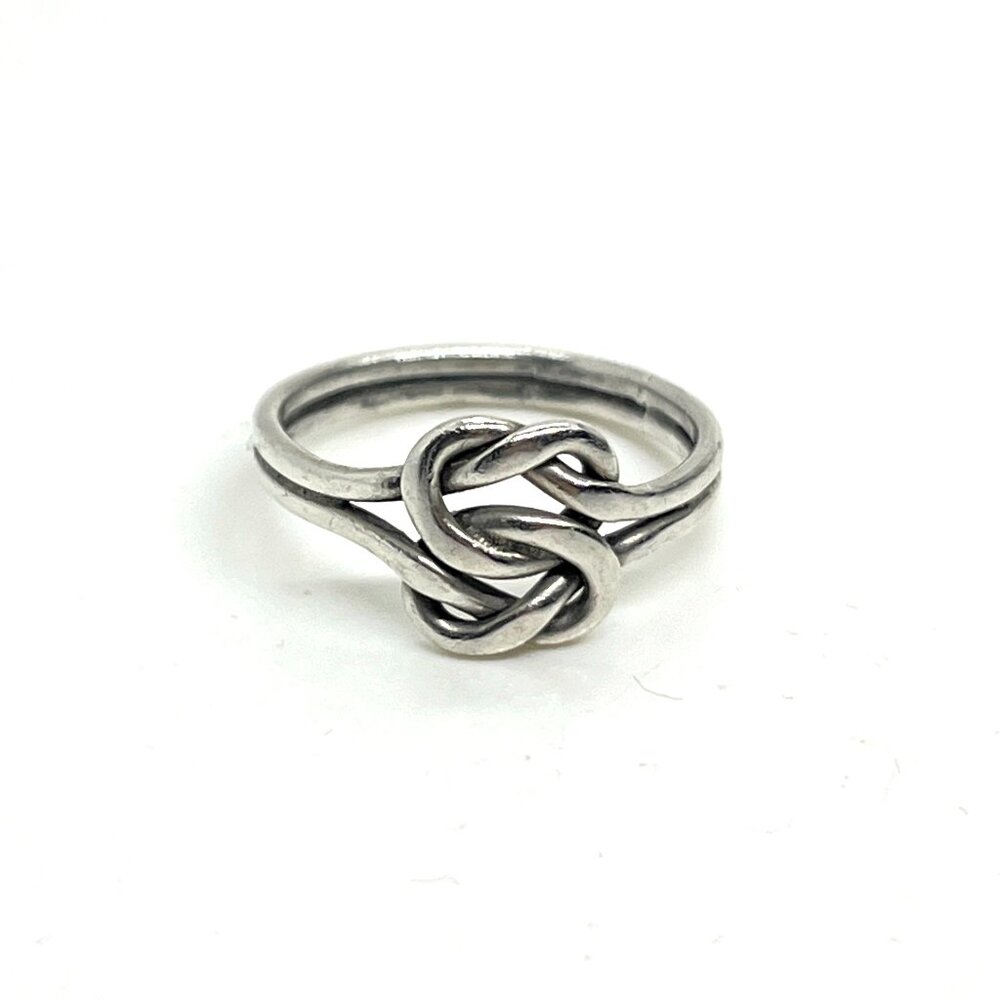 STERLING SILVER CELTIC Love Knot Ring Unity Bonds Minimalist Boho Size 4.5